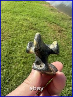 Native American Rare Popeyed Drilled Birdstone Artifact Arrowhead