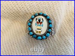 Native American Rare Vintage Zuni Lambert Homer Sterling Apache Dancer Bracelet