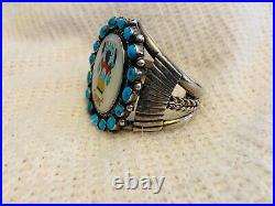 Native American Rare Vintage Zuni Lambert Homer Sterling Apache Dancer Bracelet