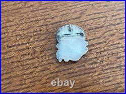 Native American Rare Zuni Isabel Simplicio Sterling Turquoise Horse Pin Pendant