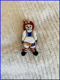 Native American Rare Zuni Veronica Poblano Signed Disney Raggedy Ann Pin Pendant