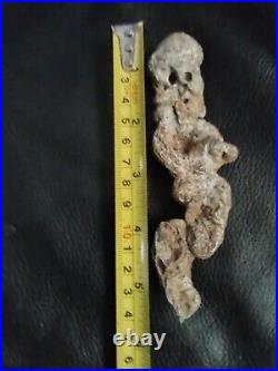 Native American Raw Siver Effigy. Portable Rock Art. Rare. Great Value Artifacts