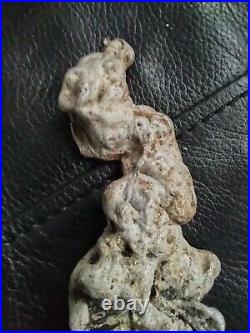 Native American Raw Siver Effigy. Portable Rock Art. Rare. Great Value Artifacts