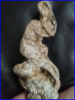 Native American Raw Siver Effigy. Portable Rock Art. Rare. Great Value Artifacts