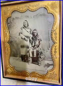 Native American Sitting Bull Full Ambrotype 1/2 Plate Original Rare