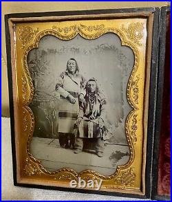 Native American Sitting Bull Full Ambrotype 1/2 Plate Original Rare