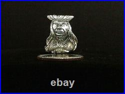 Native American Sitting Bull WHIRLING LOG SSMC Sterling spoon ring size 11 Rare