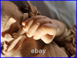 Native American Sleeping Baby Reva Schick, 2003 Reborn Baby Doll Vintage RARE