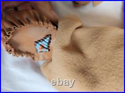 Native American Sleeping Baby Reva Schick, 2003 Reborn Baby Doll Vintage RARE