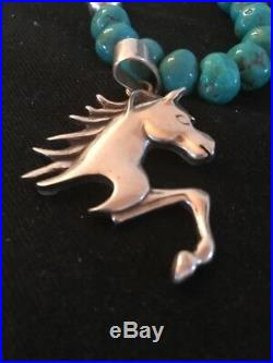 Native American Sterling Silver Horse Pendant 2 Rare Old Pawn