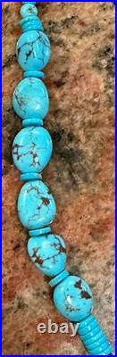 Native American Turquoise Nugget Necklace, Royston Ribbon Turquoise, Gemstones