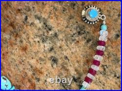 Native American Turquoise Nugget Necklace, Royston Ribbon Turquoise, Gemstones