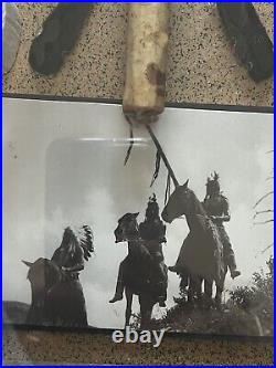 Native American Turtle Rattle Arrowheads in a Shadow Box Rare