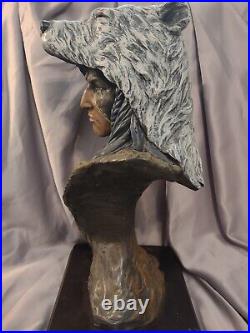 Native American Warrior Bust Rare