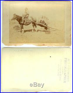 Native American With Travois-m. D. Houghton-cabinetcard Rare