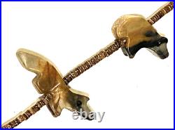 Native American ZUNI FETISH HEISHI Old Pawn Necklace RARE PICASSO MARBLE 30