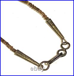 Native American ZUNI FETISH HEISHI Old Pawn Necklace RARE PICASSO MARBLE 30