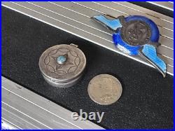 Native american vintage antique rare turquoise pill box