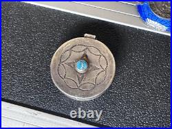 Native american vintage antique rare turquoise pill box