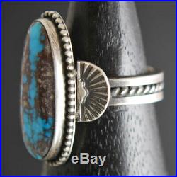 Natural RARE VERY Collectible AZ BISBEE Turquoise Sterling Silver RING Size 9.25