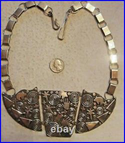Navajo ALEX SANCHEZ Squash Blossom Necklace Sterling Silver Huge 25, 190g, RARE