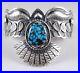 Navajo-Eagle-Bracelet-Sterling-Silver-Rare-Egyptian-Turquoise-By-Derrick-Cadman-01-gx