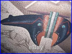 Navajo Eugene Joe Batsoslanii Original Sand Painting Native American 77 RARE VTG
