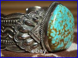 Navajo Gary Reeves RARE Number 8 Spiderweb Turquoise & Sterling Silver Bracelet