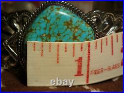 Navajo Gary Reeves RARE Number 8 Spiderweb Turquoise & Sterling Silver Bracelet