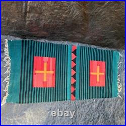 Navajo Germantown Revival Weaving/Rug Multicolor 62x29 Inch RARE