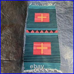 Navajo Germantown Revival Weaving/Rug Multicolor 62x29 Inch RARE