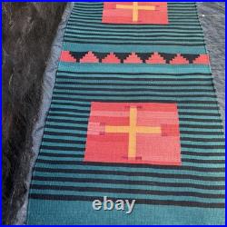 Navajo Germantown Revival Weaving/Rug Multicolor 62x29 Inch RARE