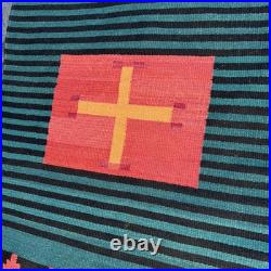 Navajo Germantown Revival Weaving/Rug Multicolor 62x29 Inch RARE