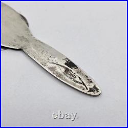 Navajo Native American Sterling Silver Turquoise Fold Over Bookmark RARE