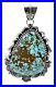 Navajo-Native-Handmade-Sterling-Silver-8-Turquoise-Pendant-By-Juanita-Long-Rare-01-rhtq