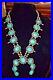 Navajo-OLD-Bench-Bead-Squash-Blossom-Sterling-Turquoise-RARE-Necklace-137g-01-tru