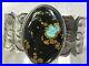 Navajo-Stampwork-Very-Rare-Hubei-Turquoise-Sterling-Silver-Cuff-Bracelet-83g-01-tpgq