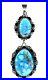 Navajo-Sterling-Silver-Kingman-Turquoise-Pendant-Handmade-By-Betta-Lee-Rare-01-dekh