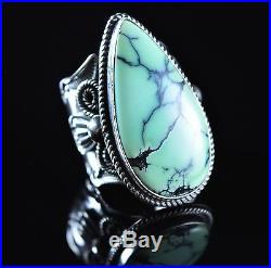 Navajo Sterling Silver Rare Gem Grade Nevada Prince Variscite Ring Andy Cadman