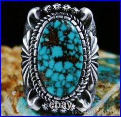 Navajo Thomas Jim Rare Gem Grade Red Web Kingman Turquoise Sterling Ring 11