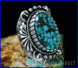 Navajo Thomas Jim Rare Gem Grade Red Web Kingman Turquoise Sterling Ring 11