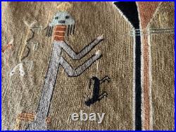 Navajo YEI Rug Art with Backing! RARE! Vintage fantastic find COLLECTIBLE