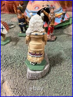 New Hope Design Rare Lot, 6 Native American Hand Painted with Tent included