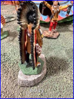 New Hope Design Rare Lot, 6 Native American Hand Painted with Tent included