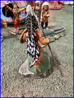 New Hope Design Rare Lot, 6 Native American Hand Painted with Tent included