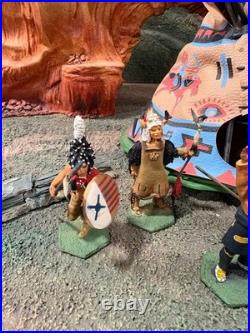 New Hope Design Rare Lot, 6 Native American Hand Painted with Tent included