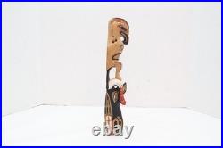 Northwest Coast Totem Pole VTG Rare Signed John Williams 12 Native American Art