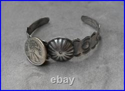 OLD Indian Handcrafts shop Cuff 17.7 grams 6.75 fit with gap RARE bracelet