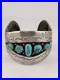 OLD-Pawn-Sterling-Silver-Native-American-Turquoise-RARE-Cuff-Bracelet-Signed-01-ffw