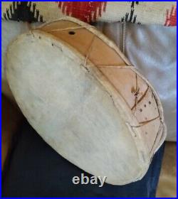 Old Native American Yaqui Ceremony Shamans Medicine Drum Rare